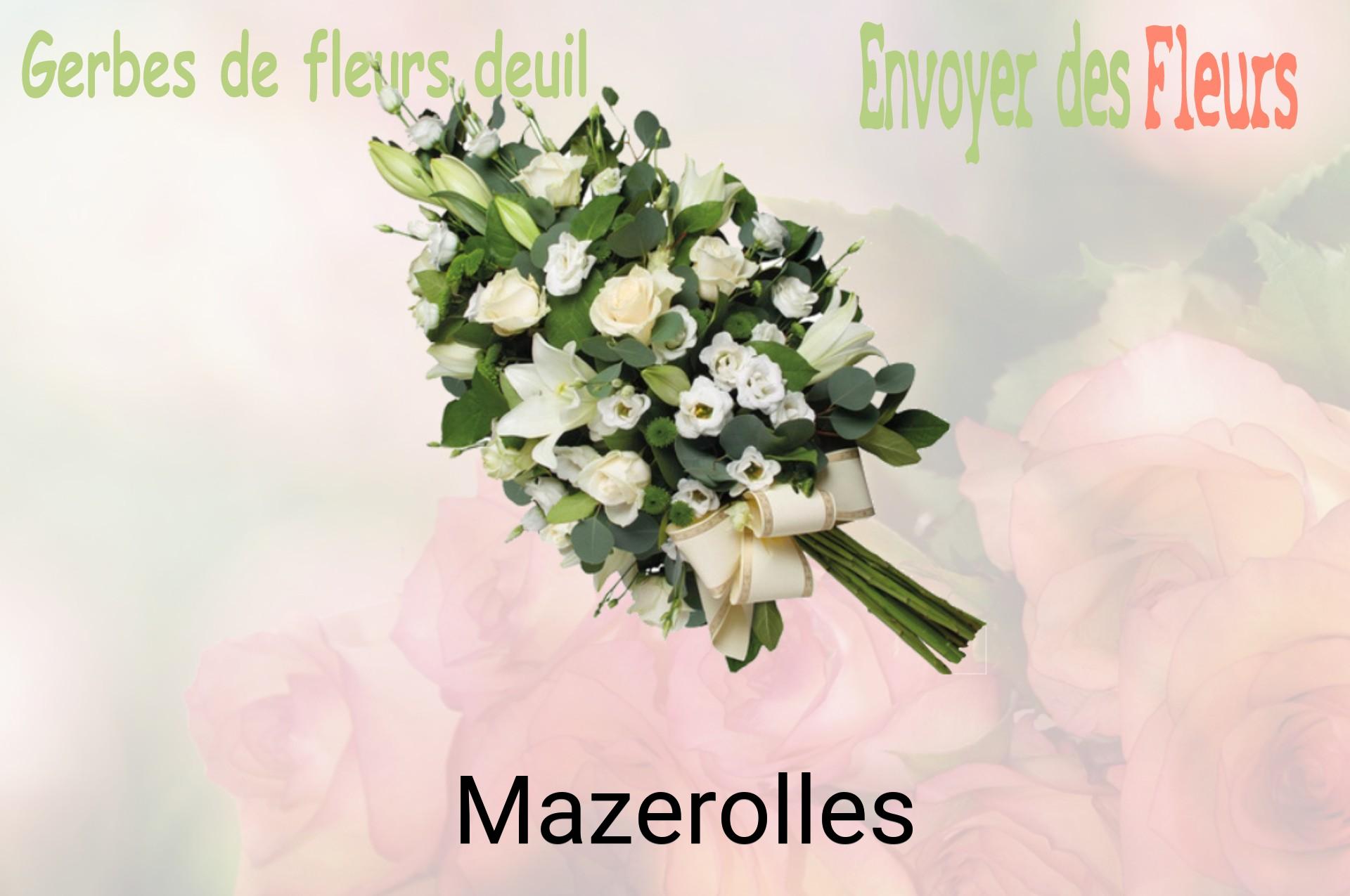 Gerbe de fleurs de deuil livrée à Mazerolles